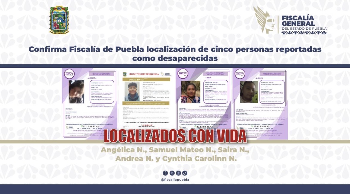 Localiza FGE con vida a cinco personas desaparecidas