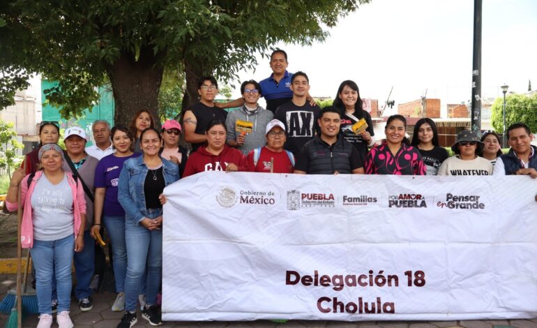 DIF Municipal y Estatal unen esfuerzos para recuperar espacios públicos en San Pedro Cholula