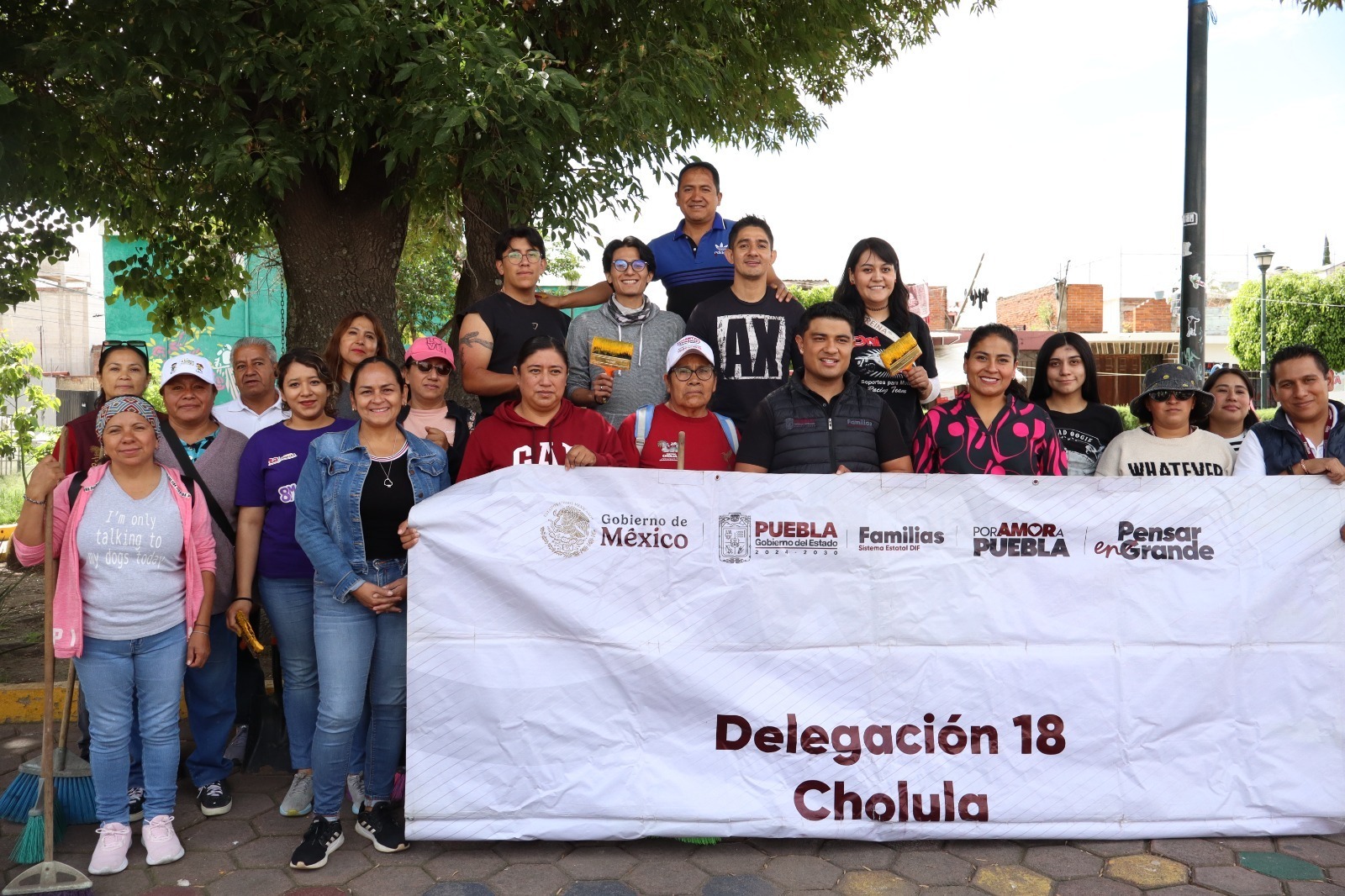 DIF Municipal y Estatal unen esfuerzos para recuperar espacios públicos en San Pedro Cholula