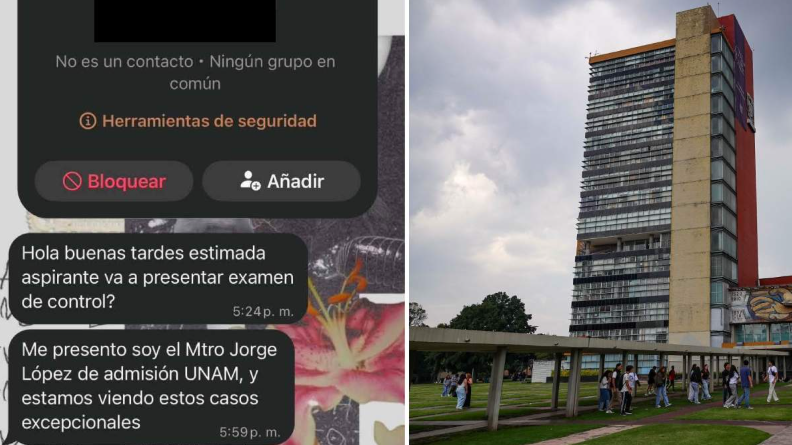 Ofrecen falso ingreso directo a la UNAM por 20 mil pesos y hasta favores sexuales