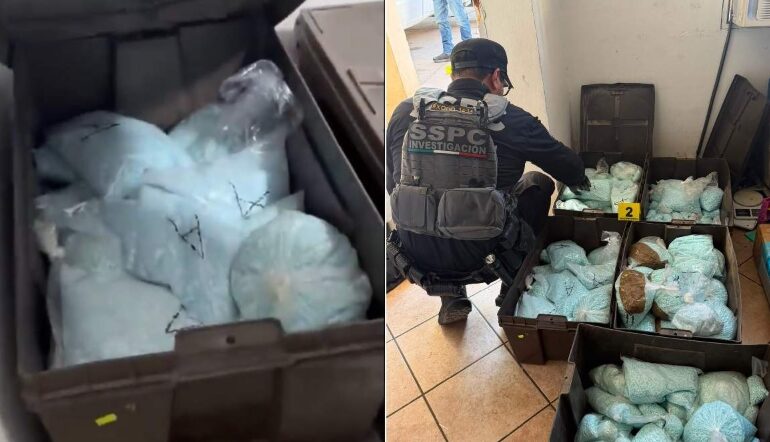 Aseguran en Mexicali más de 4 millones de dosis de fentanilo vinculadas a “Los Rusos”
