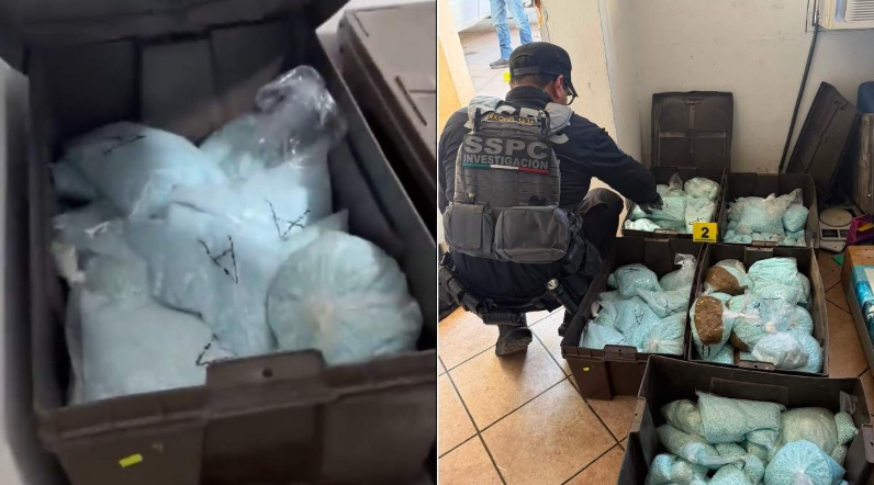 Aseguran en Mexicali más de 4 millones de dosis de fentanilo vinculadas a “Los Rusos”