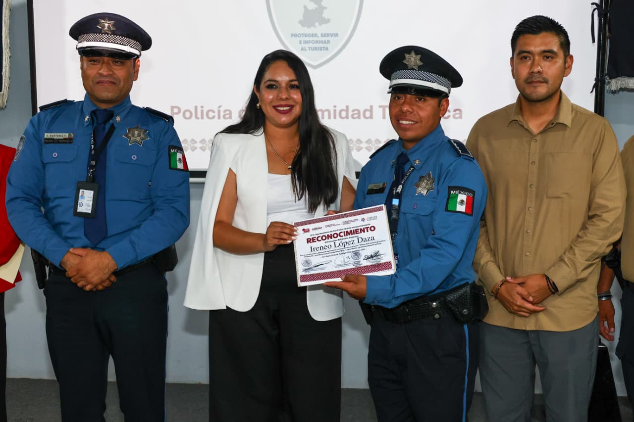 Tonantzin Fernández fortalece Policía Turística de San Pedro Cholula con capacitación especializada