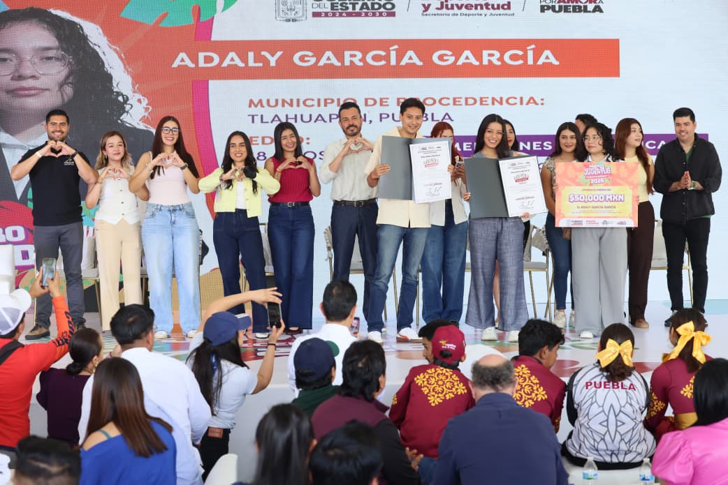 Premio Estatal de la Juventud reconoce talento y oportunidades para transformar Puebla