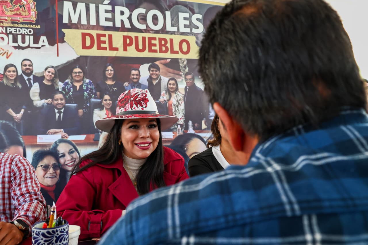 Miércoles del Pueblo acerca a Tonantzin Fernández a las familias de San Pedro Cholula
