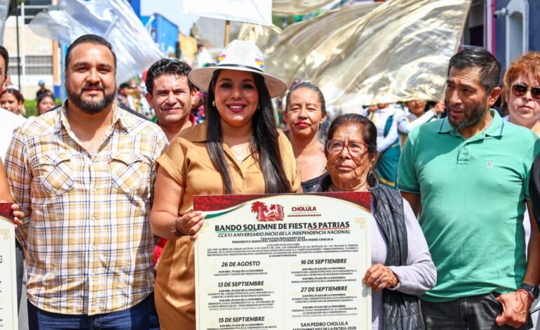 San Pedro Cholula alista Fiestas Patrias 2026 con actividades cívicas y tradicionales