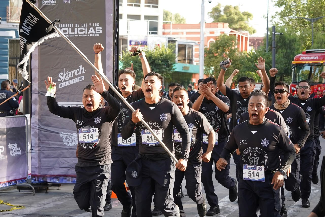 Realizan Carrera de las y los Policías de la Ciudad 2026 en Puebla