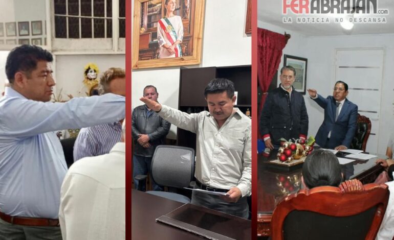 Toman protesta nuevos concejos municipales en Acatlán, Tepeyahualco y Esperanza
