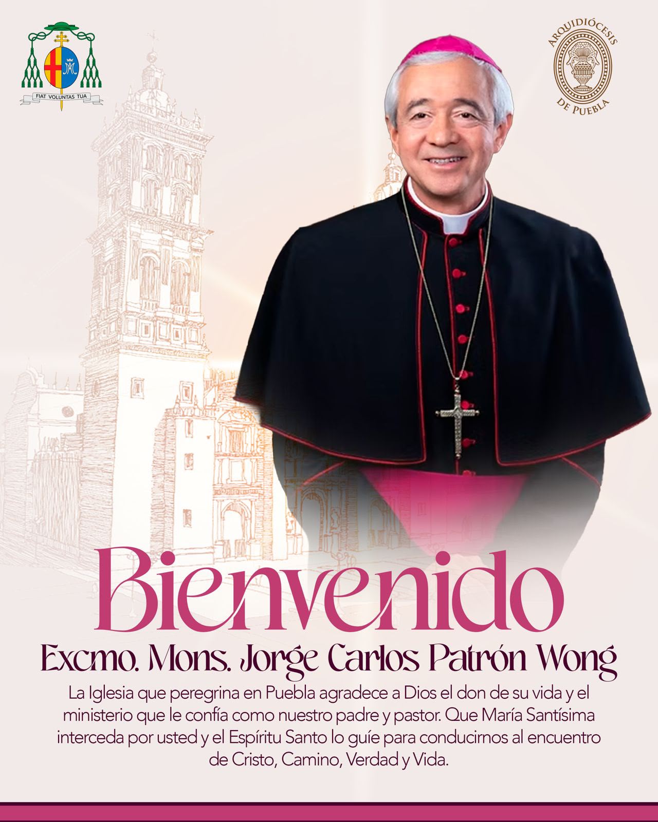 Jorge Carlos Patrón Wong será el nuevo arzobispo de Puebla; asumirá en noviembre