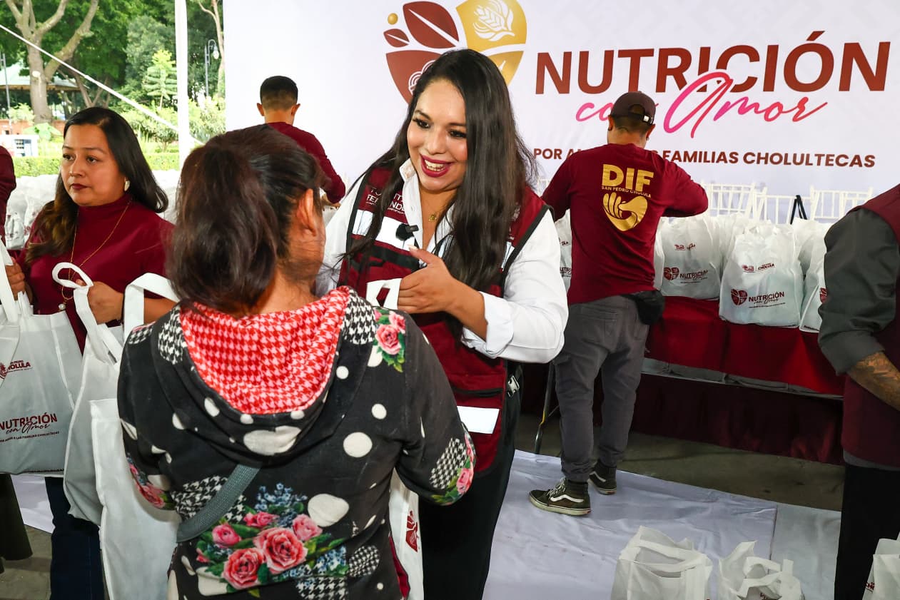 Gobierno de San Pedro Cholula entrega apoyos alimentarios del programa “Nutrición con Amor”
