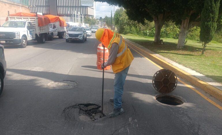 Agua de Puebla acordona hundimiento en Cúmulo de Virgo y realizará videoinspección este martes