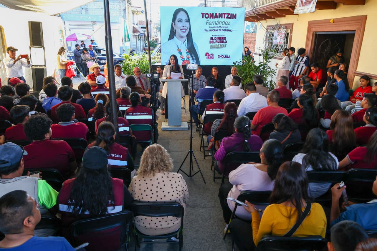 Tonantzin Fernández rinde Segundo Informe de Gobierno en Tepontla y Acuexcomac
